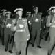Desfile de Guardia Civil en la procesión del sábado santo el 28 de marzo de 1970