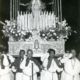 Desfile de Guardia Civil en la procesión del sábado santo el 28 de marzo de 1970