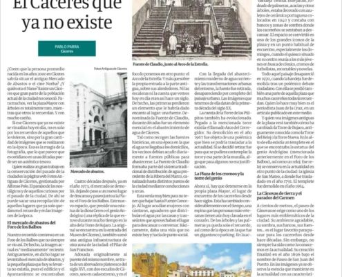 Screenshot Periodico Extremadura Fotos antiguas Cáceres