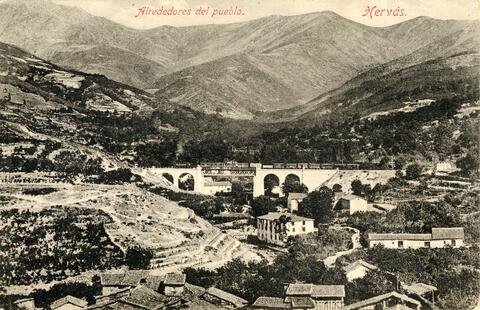 Vista de alrededores de Hervás.
