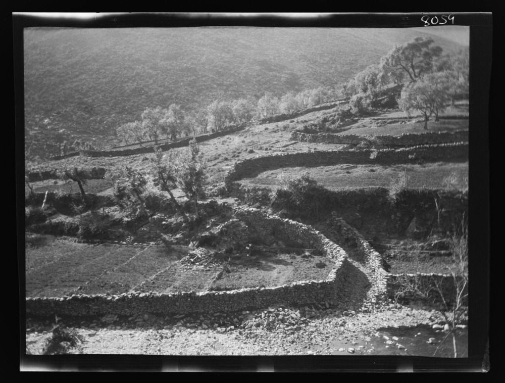 Campos en el valle del río Hurdano en Casares de las Hurdes