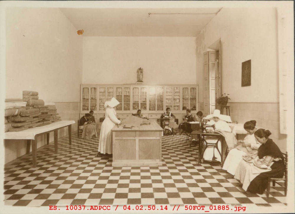 Costurero de la Casa Cuna en el Hospital Provincial de Cáceres