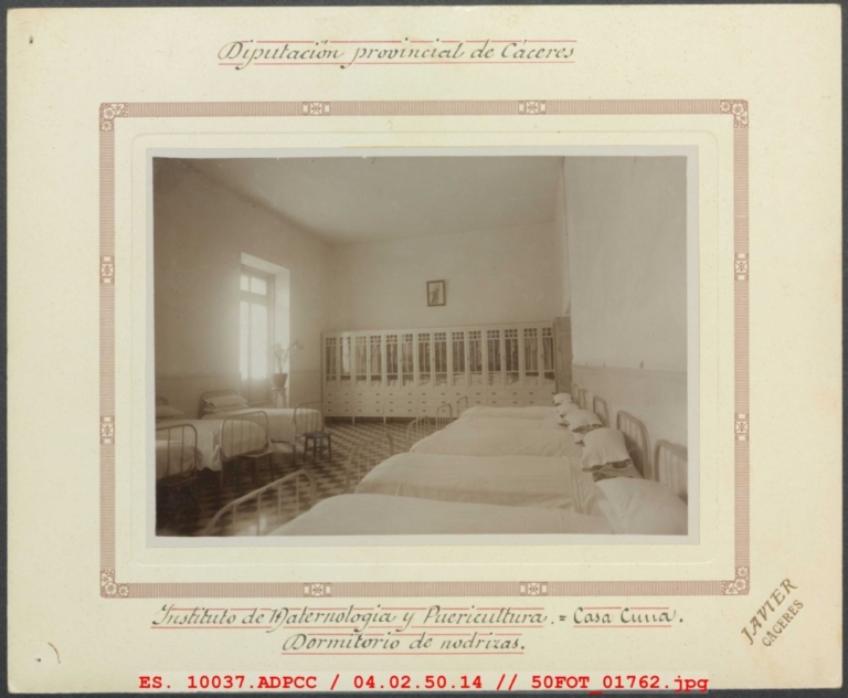 Dormitorio de nodrizas en Casa Cuna