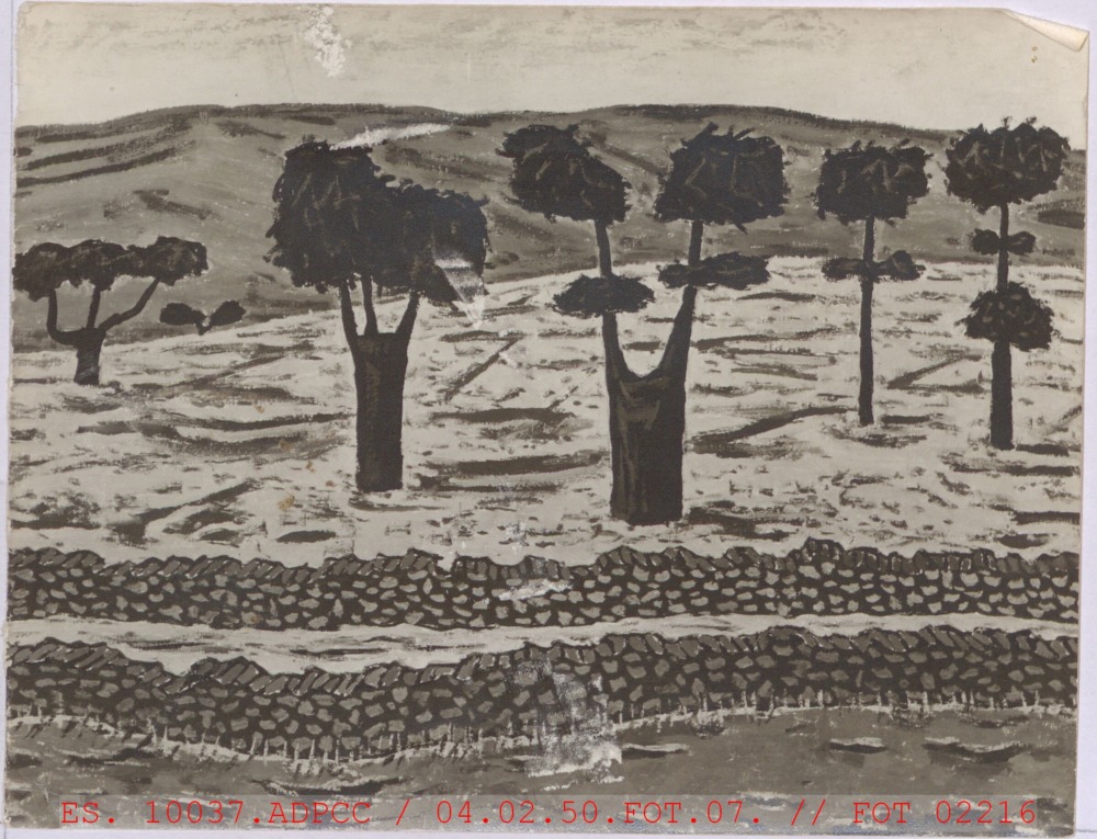 Fotografía de la obra «Paisaje» de Ortega Muñoz