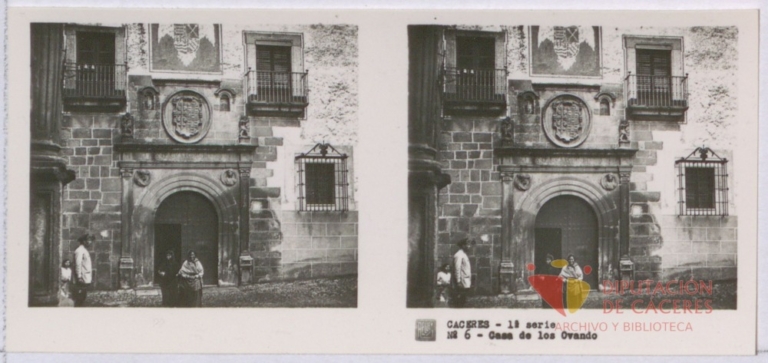 Fotografías estereoscópicas de Cáceres: Casa de los Ovando