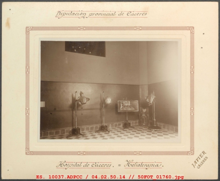 Helioterapia. Hospital de Cáceres