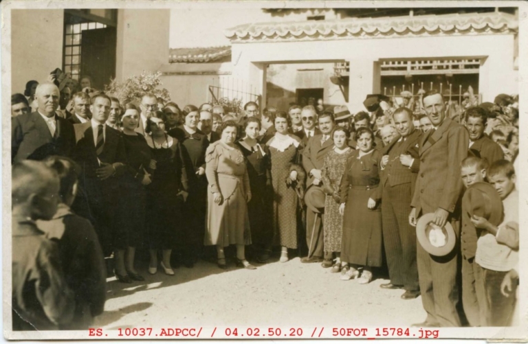 Inauguración del grupo escolar «León Leal» en Casar de Cáceres