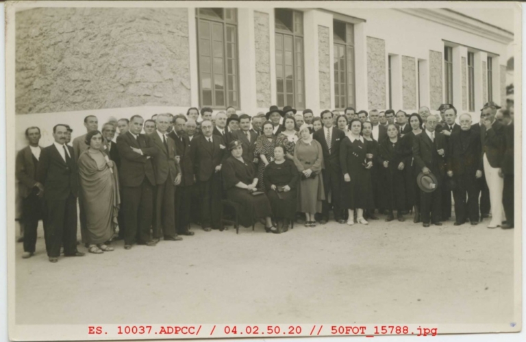 Inauguración del grupo escolar «León Leal» en Casar de Cáceres