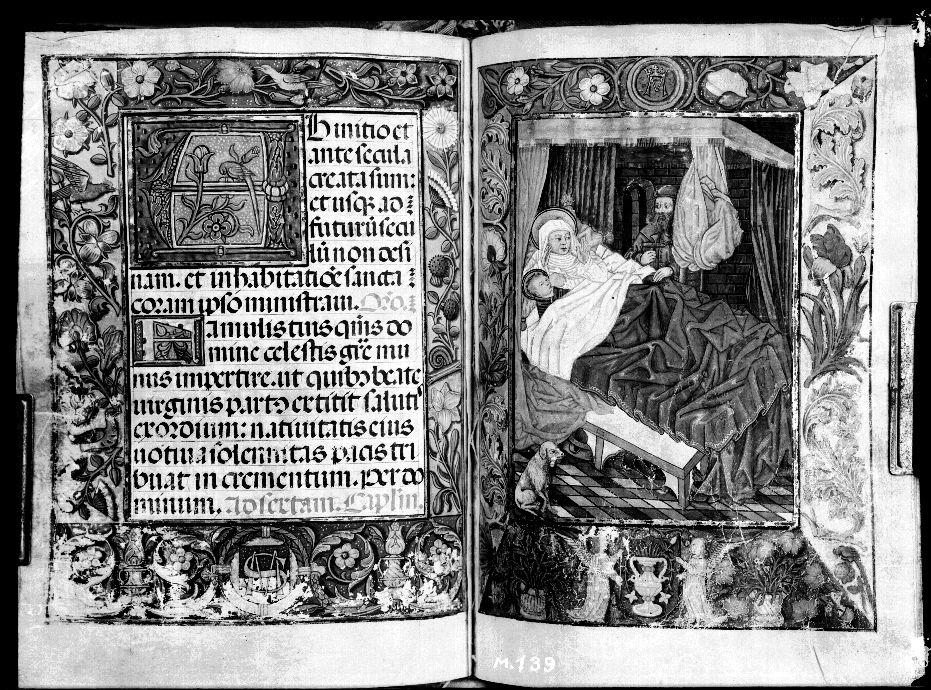 Libro de horas del Prior. Nacimiento de san Juan Bautista