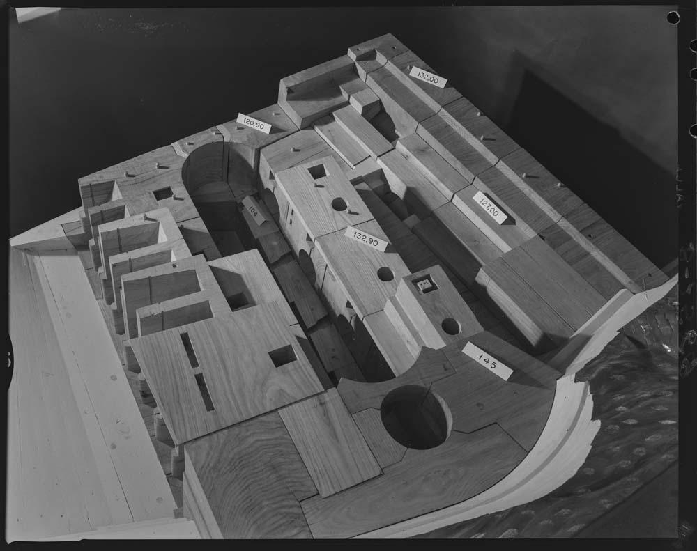 Maqueta de la presa de Alcántara