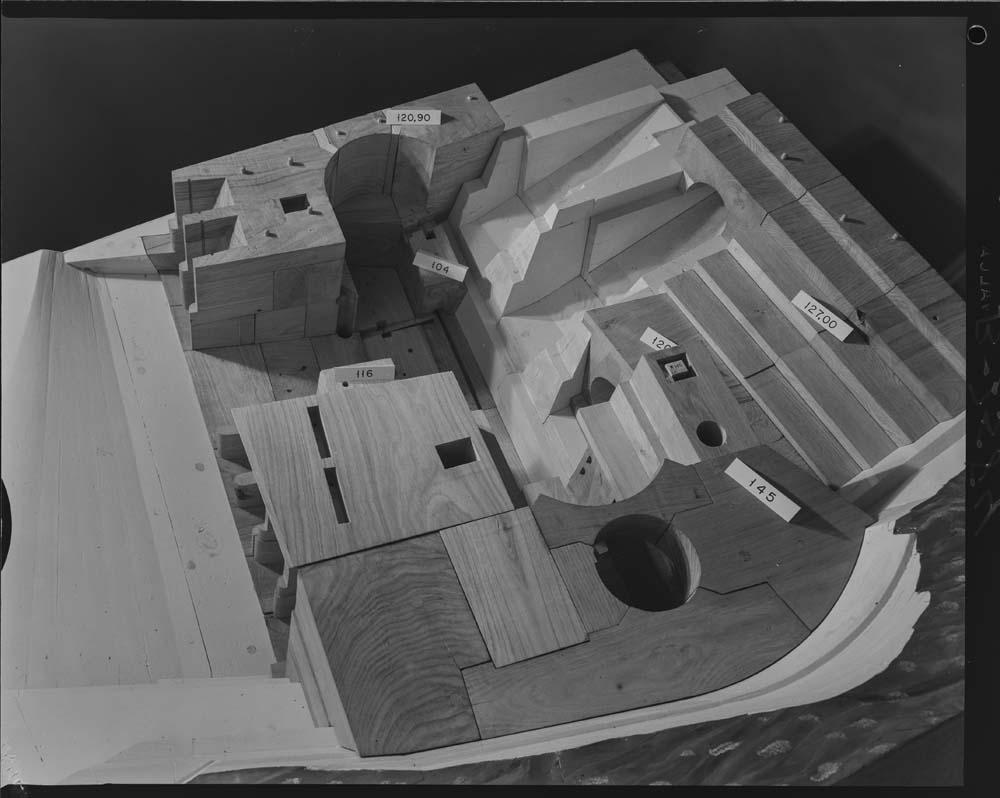 Maqueta de la presa de Alcántara