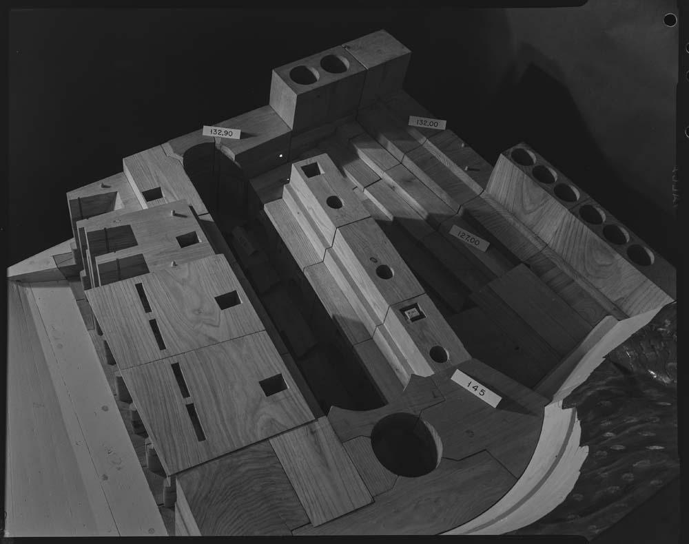 Maqueta de la presa de Alcántara