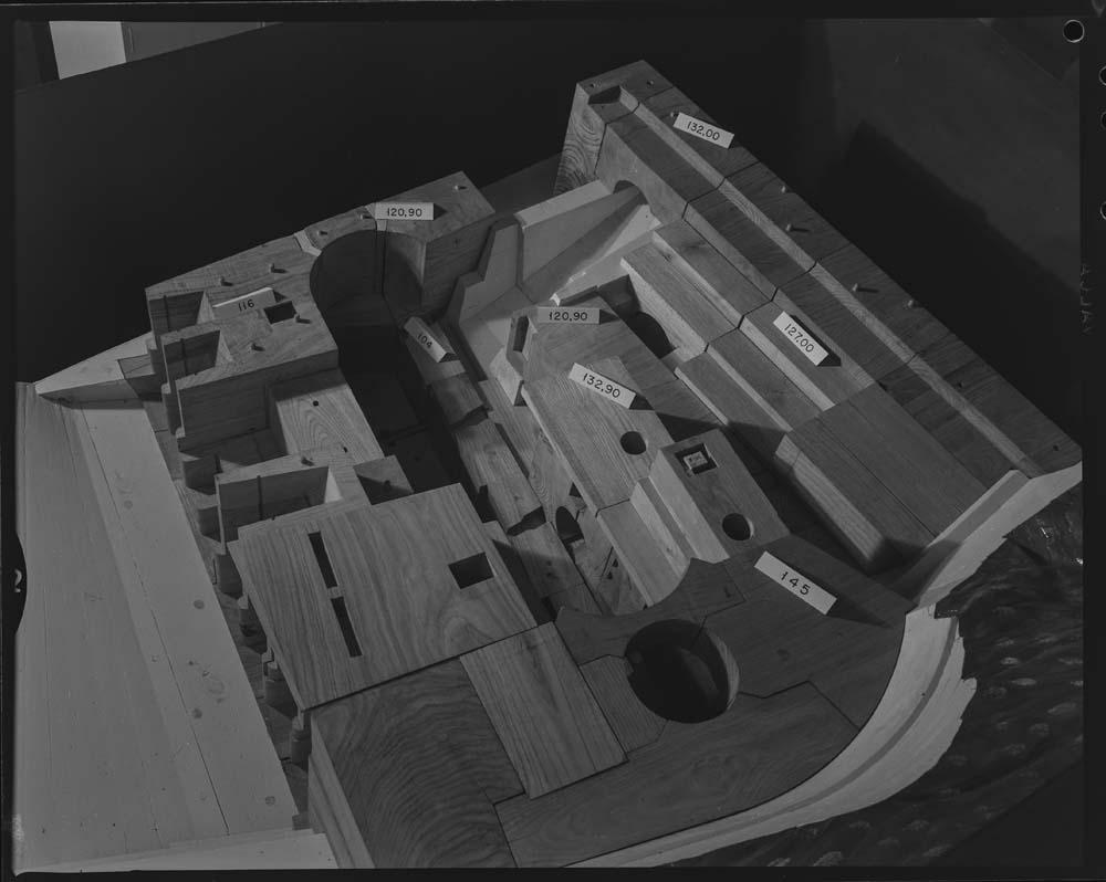 Maqueta de la presa de Alcántara