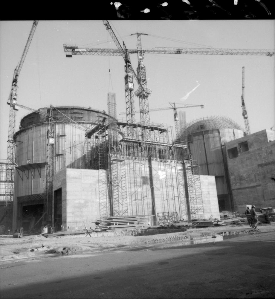 Obras de la central nuclear de Almaraz