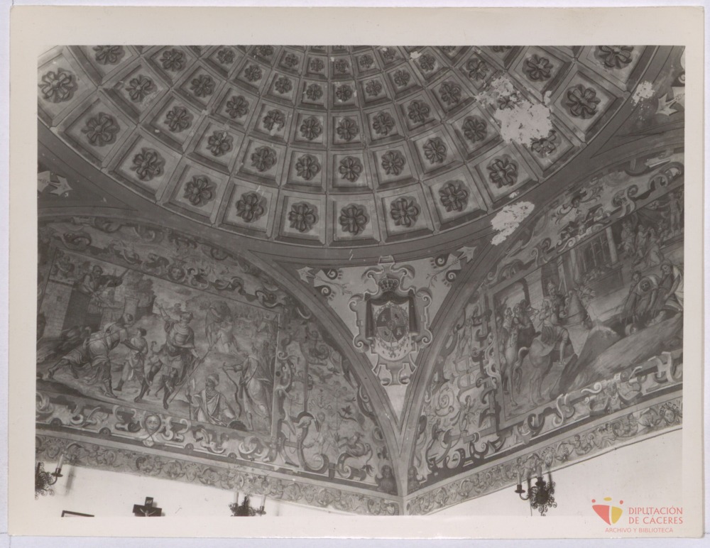 Pintura mural de la sala capitular del Ayuntamiento de Trujillo