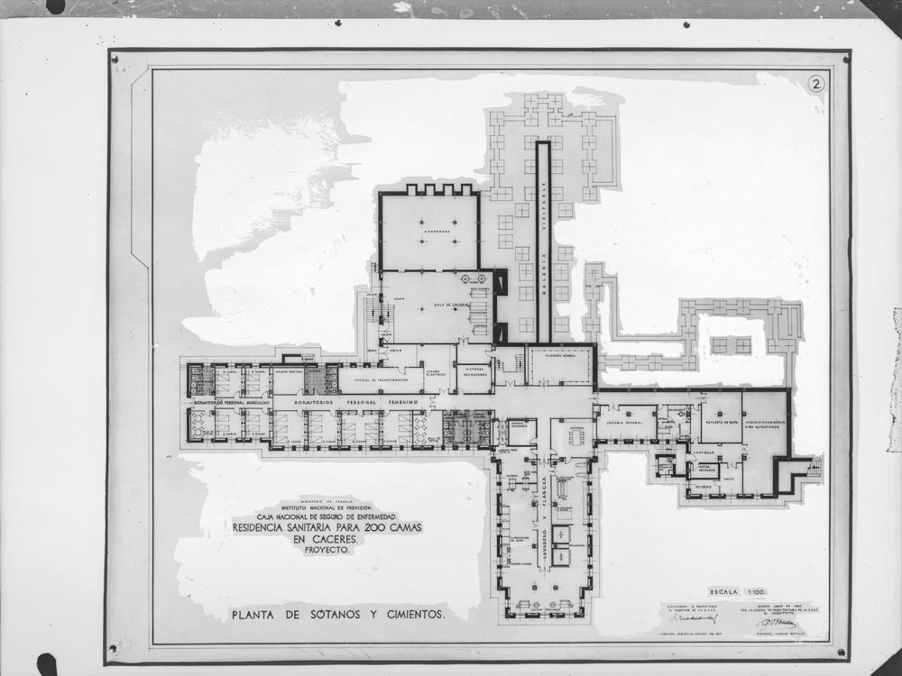 Plano de la Residencia de Cáceres