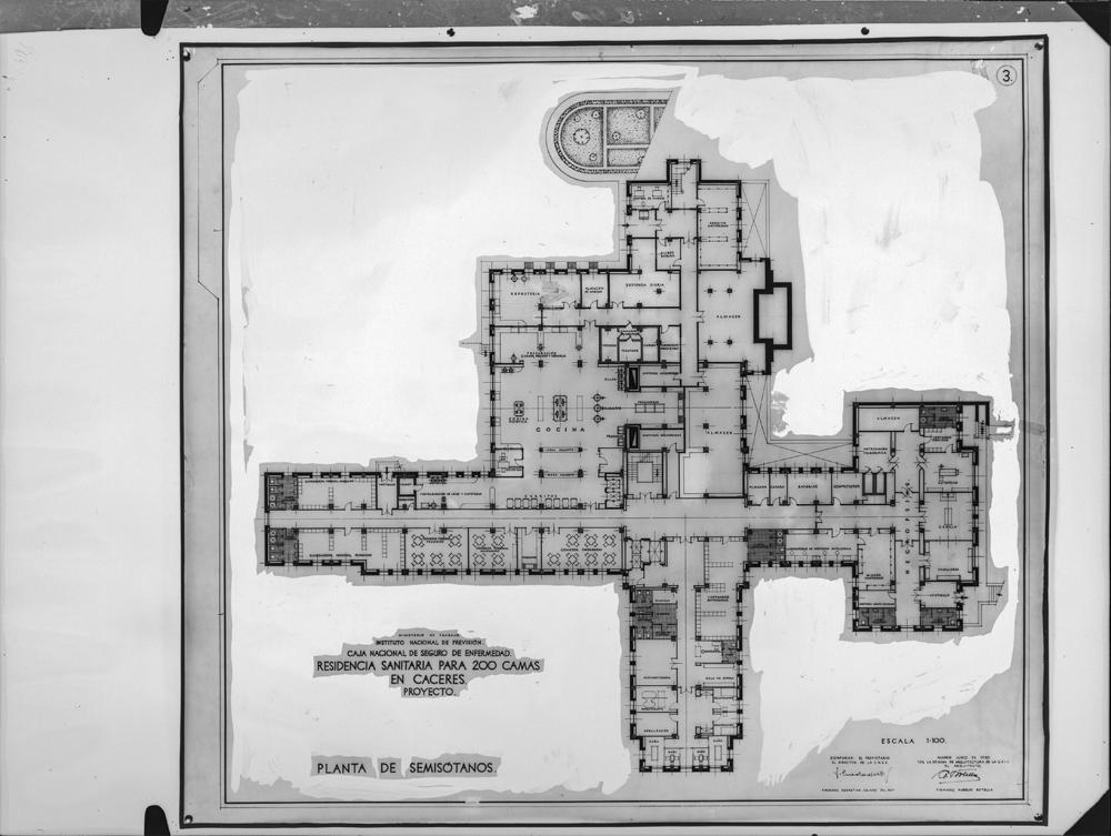 Plano de la Residencia de Cáceres