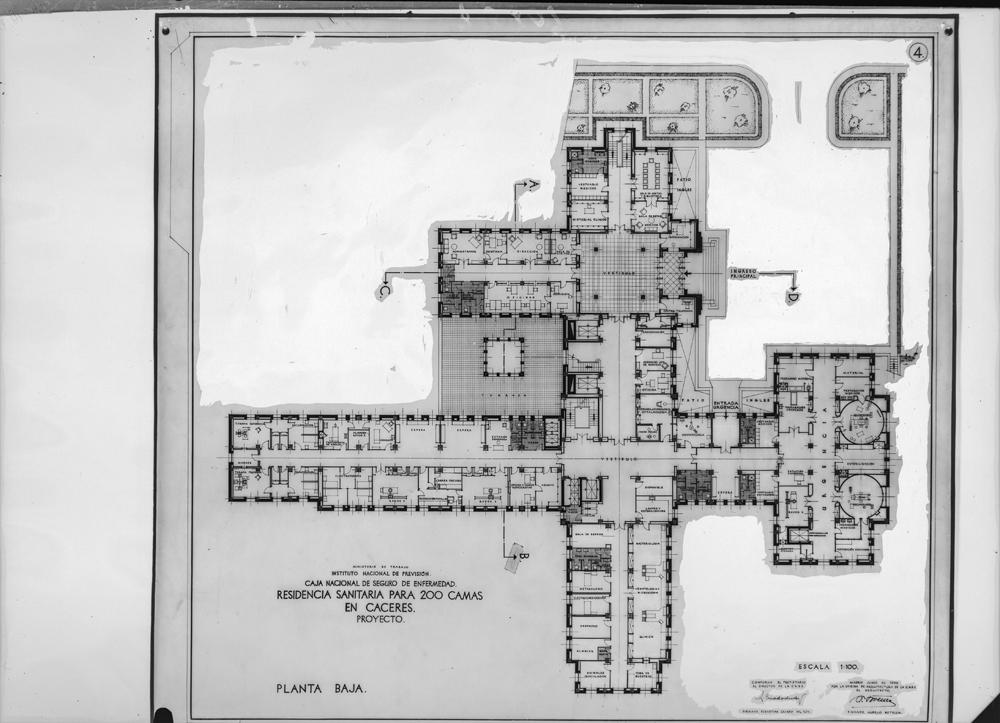 Plano de la Residencia de Cáceres