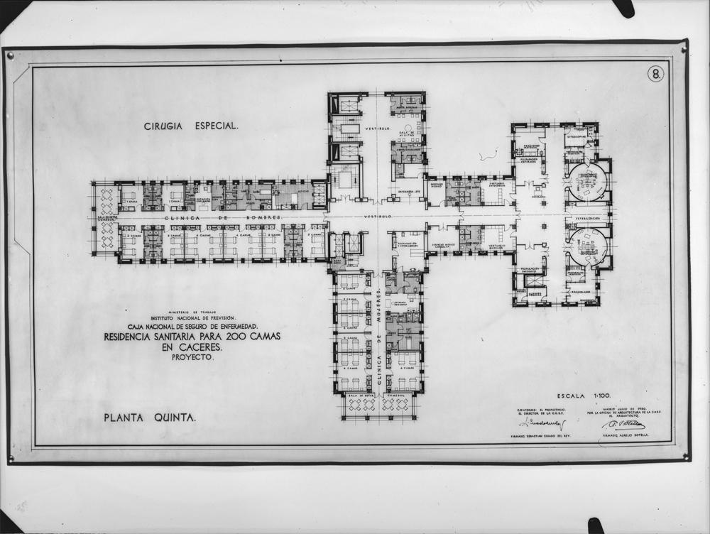 Plano de la Residencia de Cáceres