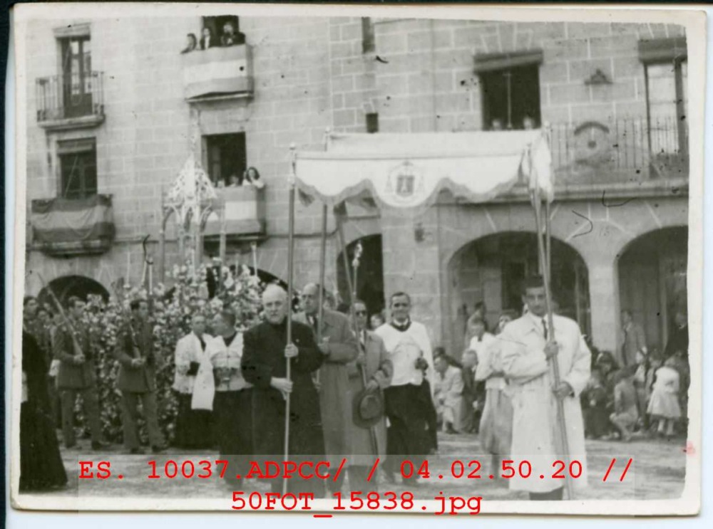 Procesión del Corpus Christi en la Plaza Mayor de Cáceres