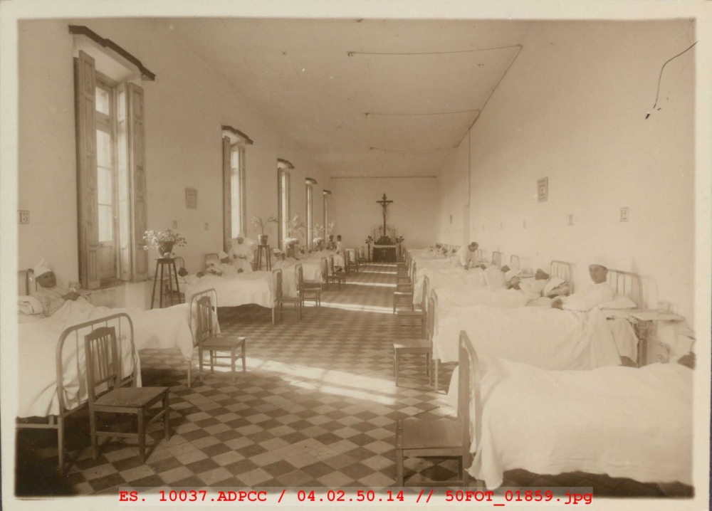 Sala de cirugía de hombres del Hospital Provincial de Cáceres