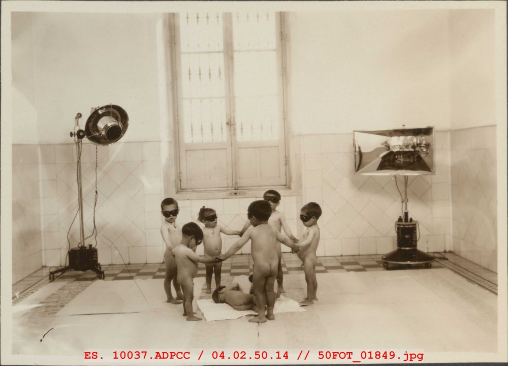 Sala de helioterapia en la Casa Cuna del Hospital Provincial