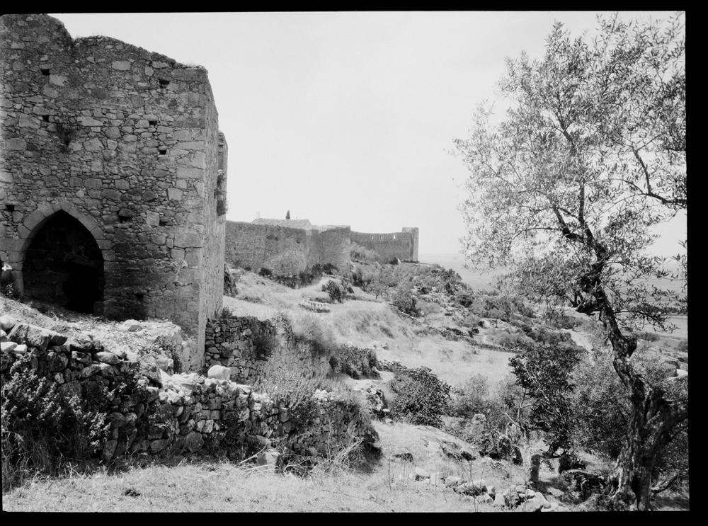 Trujillo. Landschaft m. Mauern & Olivenbaum
