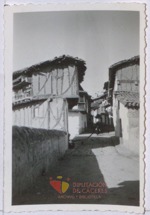 Villanueva de la Vera: Casa del Barco y Calle Real, 1954